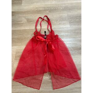 Victoria's‎ Secret Red Bow Sheer Slip